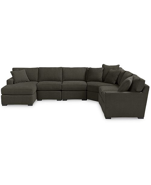 Furniture Radley Fabric 6-Piece Chaise Sectional Sofa, Created for Macy&#39;s & Reviews - Furniture ...