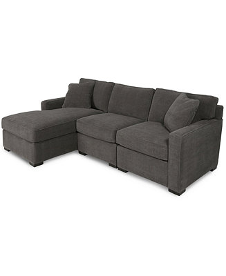 Furniture Radley 3 Piece Fabric Chaise Sectional Sofa Created For Macy S