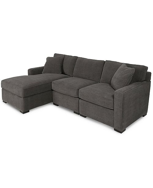 Furniture Radley 3-Piece Fabric Chaise Sectional Sofa, Created for Macy&#39;s & Reviews - Furniture ...