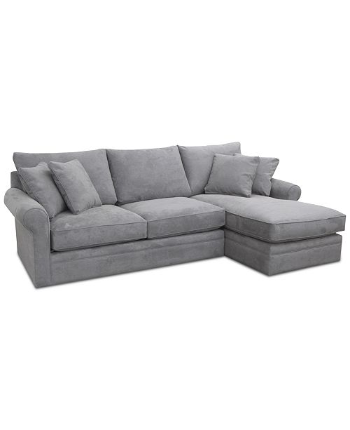 Furniture Doss II 2-Pc. Fabric Chaise Sectional ...