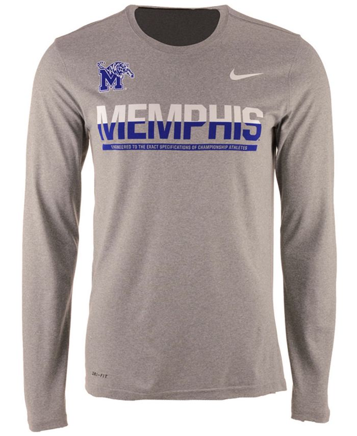 Nike Men's Memphis Tigers Legend Staff Sideline Long Sleeve T-Shirt ...