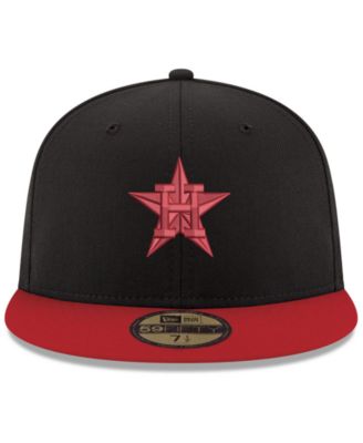 black and red astros hat