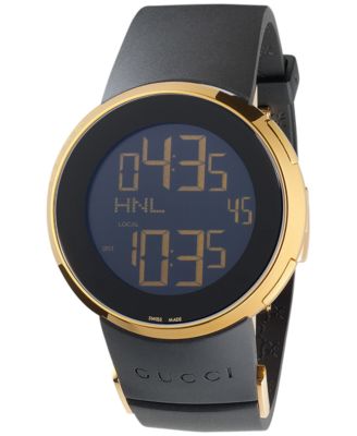 gucci digital watch rubber strap