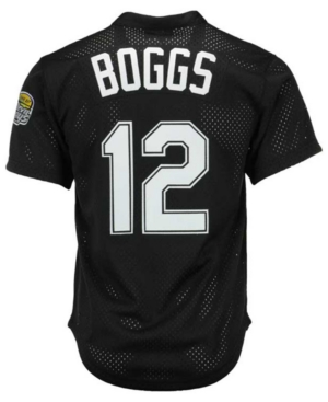 image of Mitchell & Ness Men-s Wade Boggs Tampa Bay Rays Authentic Mesh Batting Practice V-Neck Jersey