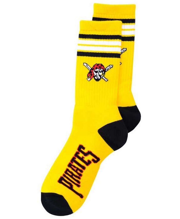 For Bare Feet Pittsburgh Pirates Retro 4 Stripe Deuce Crew Socks - Macy's