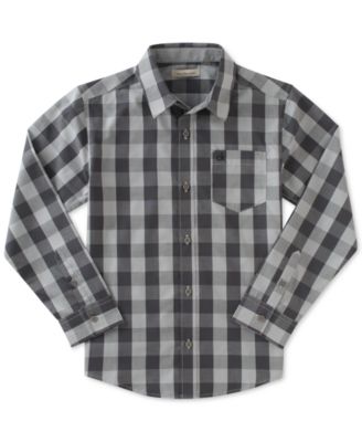 Calvin Klein - Radio Bold Check-Print Shirt, Big Boys (8-20)