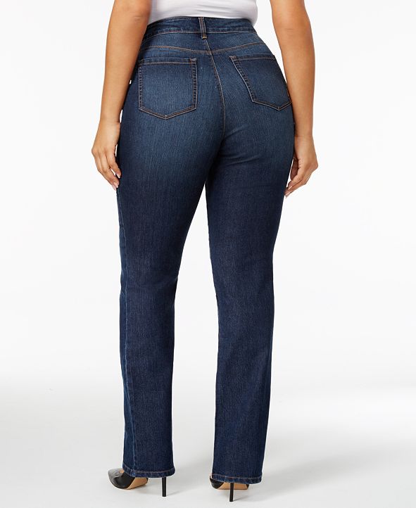 Style & Co Plus & Petite Plus Size Tummy-Control Bootcut Jeans, Created ...