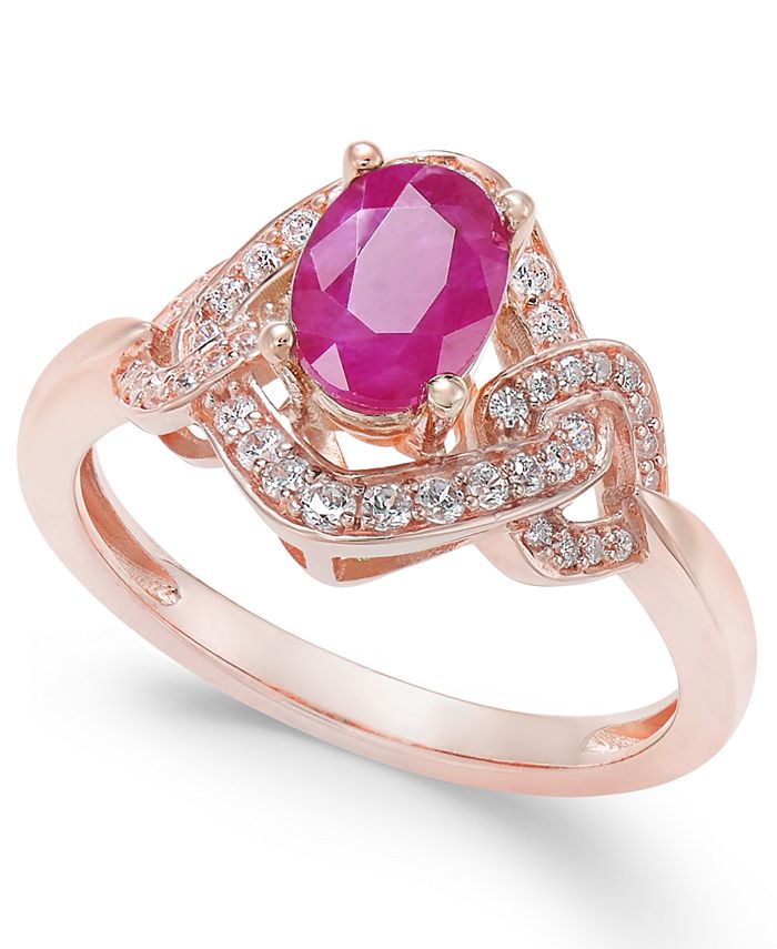 Macy's ruby cheap rings