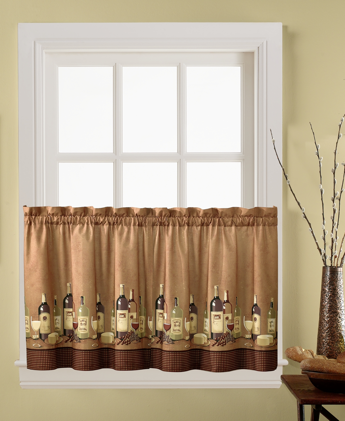 Chf Wines Window Tier Valance Sets In Multi