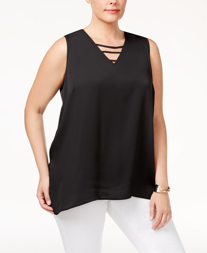 Love Scarlett Plus Size Pleated-Back Top & Reviews - Tops - Plus Sizes ...