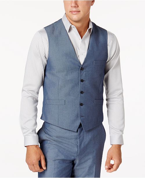 Inc International Concepts I N C Men S Chambray Suit Vest