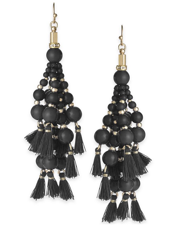 INC International Concepts I.N.C. GoldTone Bead and Tassel Drop