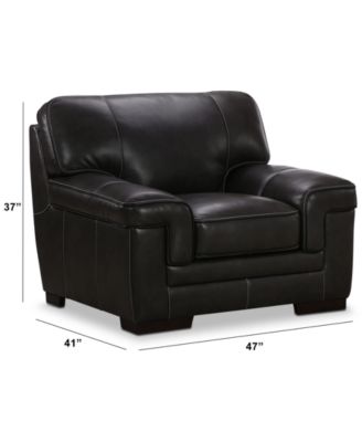 Myars 47" Leather Chair, Created for Macy's