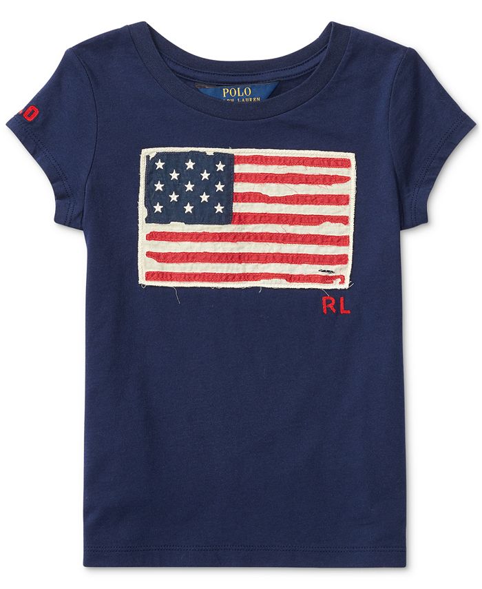 Polo Ralph Lauren Ralph Lauren American Flag Cotton T-Shirt, Toddler Girls  & Reviews - Shirts & Tops - Kids - Macy's