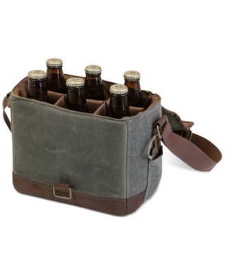 Legacy&reg; by Khaki Green & Brown Beer Caddy Cooler Tote with Opener