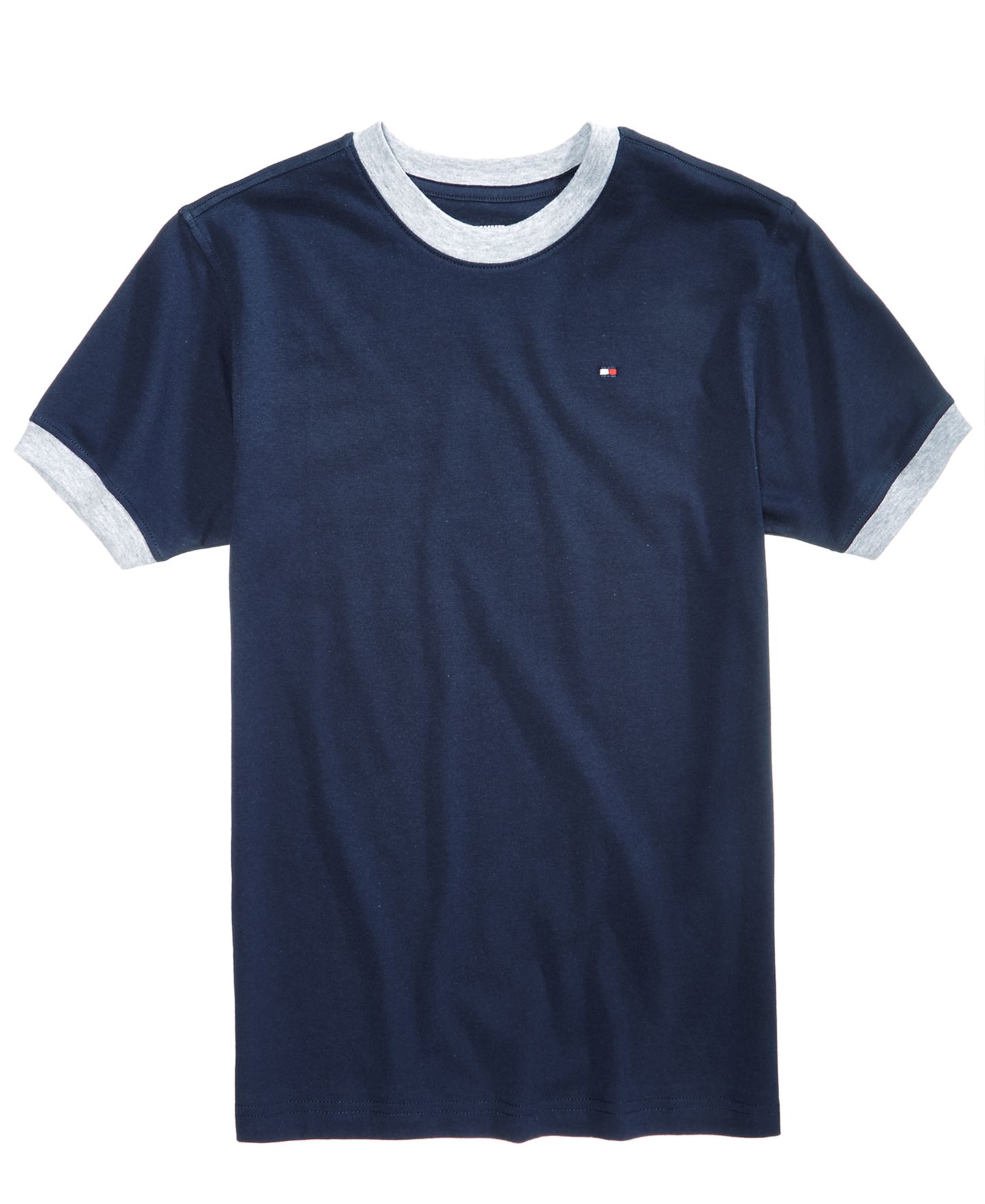 Футболка Tommy Hilfiger Contrast Trim Embroidered Logo Ken T-Shirt для мальчиков, цвет: Тёмно-синий — фото 2