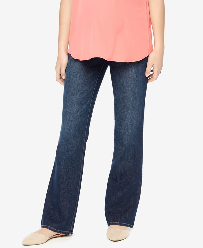 Macy's indigo blue maternity jeans sales