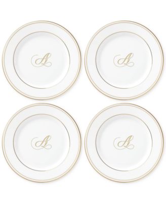 Lenox Federal Gold Block Monogram Dinnerware Accent Plate, P - View #5