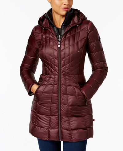 Bernardo Hooded Packable Puffer Coat - Women - Macy's