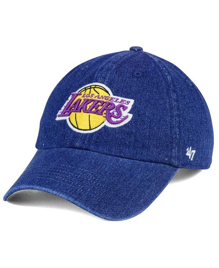 '47 Brand Los Angeles Lakers All Denim CLEAN UP Cap - Macy's