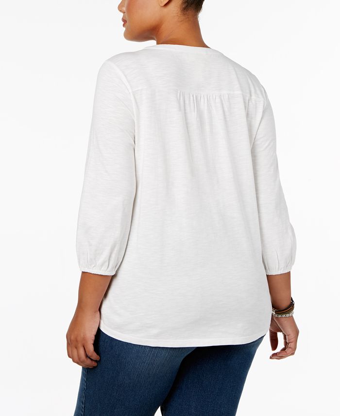 macy's style & co plus size tops