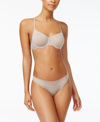 Modern Lace Sheer Demi Bra & Thong