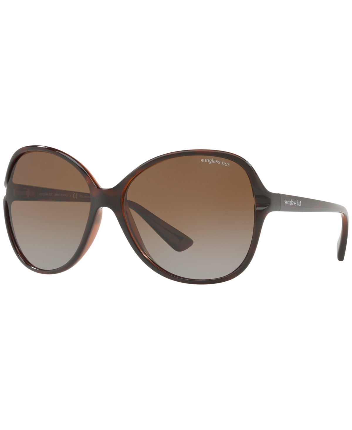 Shop Sunglass Hut Collection Polarized Sunglasses , Hu2001 60 In Brown,brown Polarized