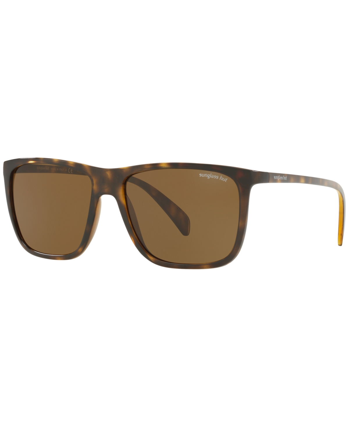 Shop Sunglass Hut Collection Sunglasses, Hu2004 57 In Brown,brown