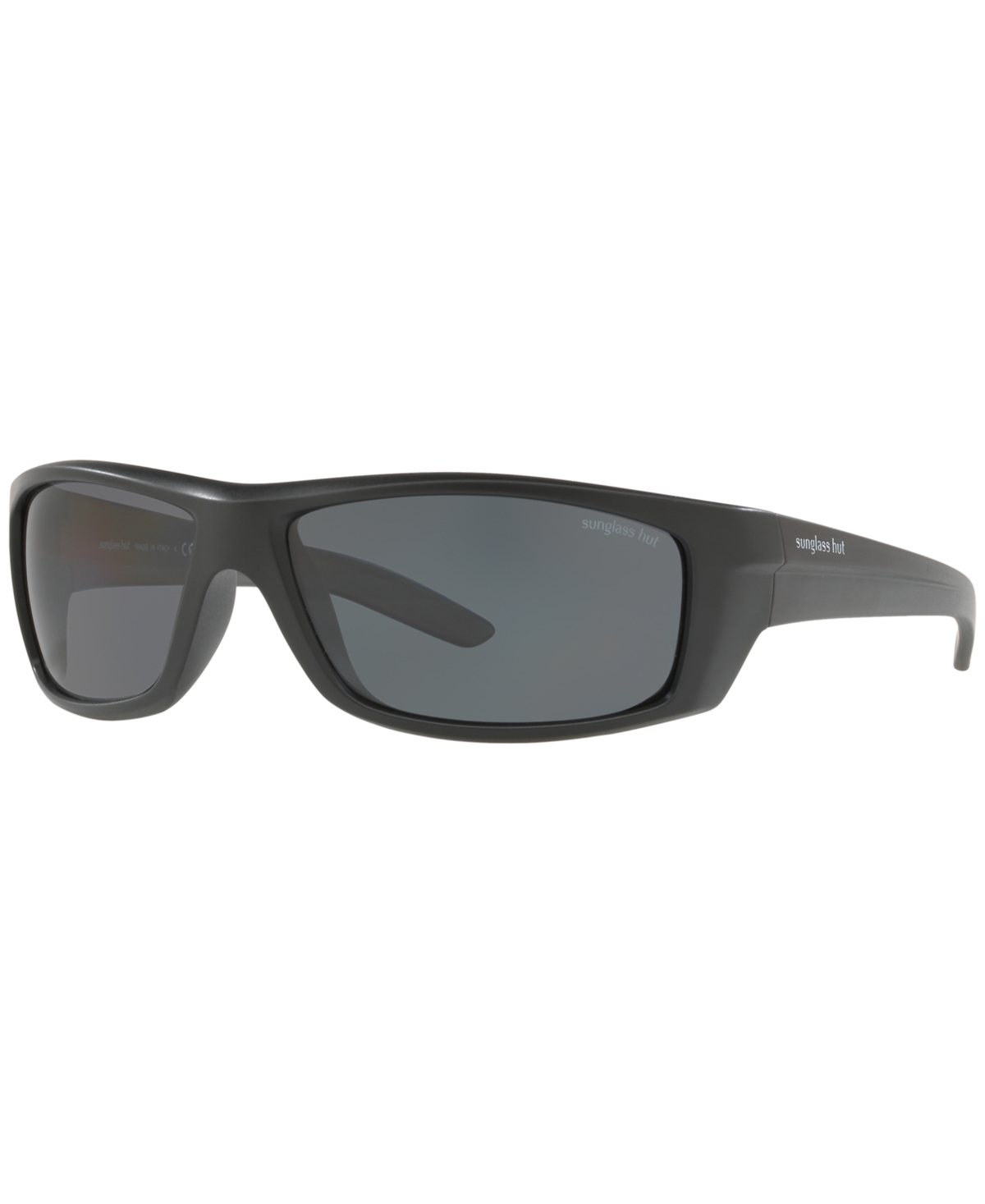 Polarized Sunglasses , HU2007 63 - MATTE BLACK/GREY POLAR
