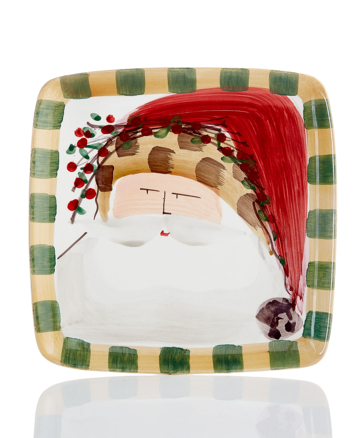 Vietri Old St. Nick Square Animal Salad Plate