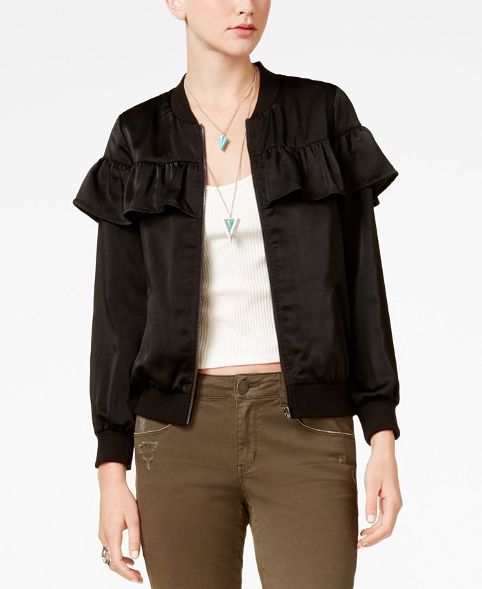 American Rag Juniors' Ruffled Bomber Jacket, Created for Macy's Macy's