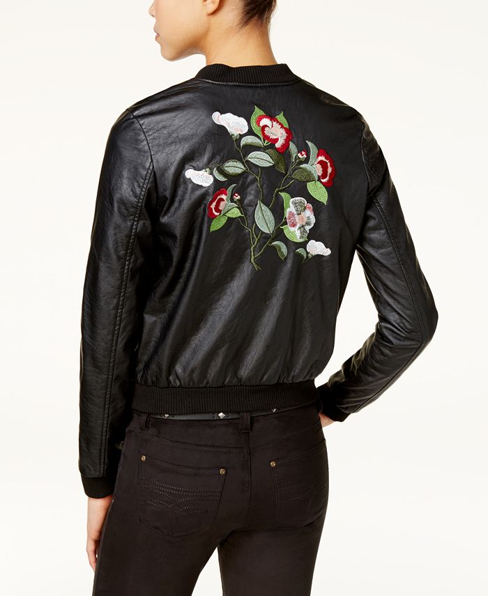 Jou jou faux leather bomber hotsell jacket