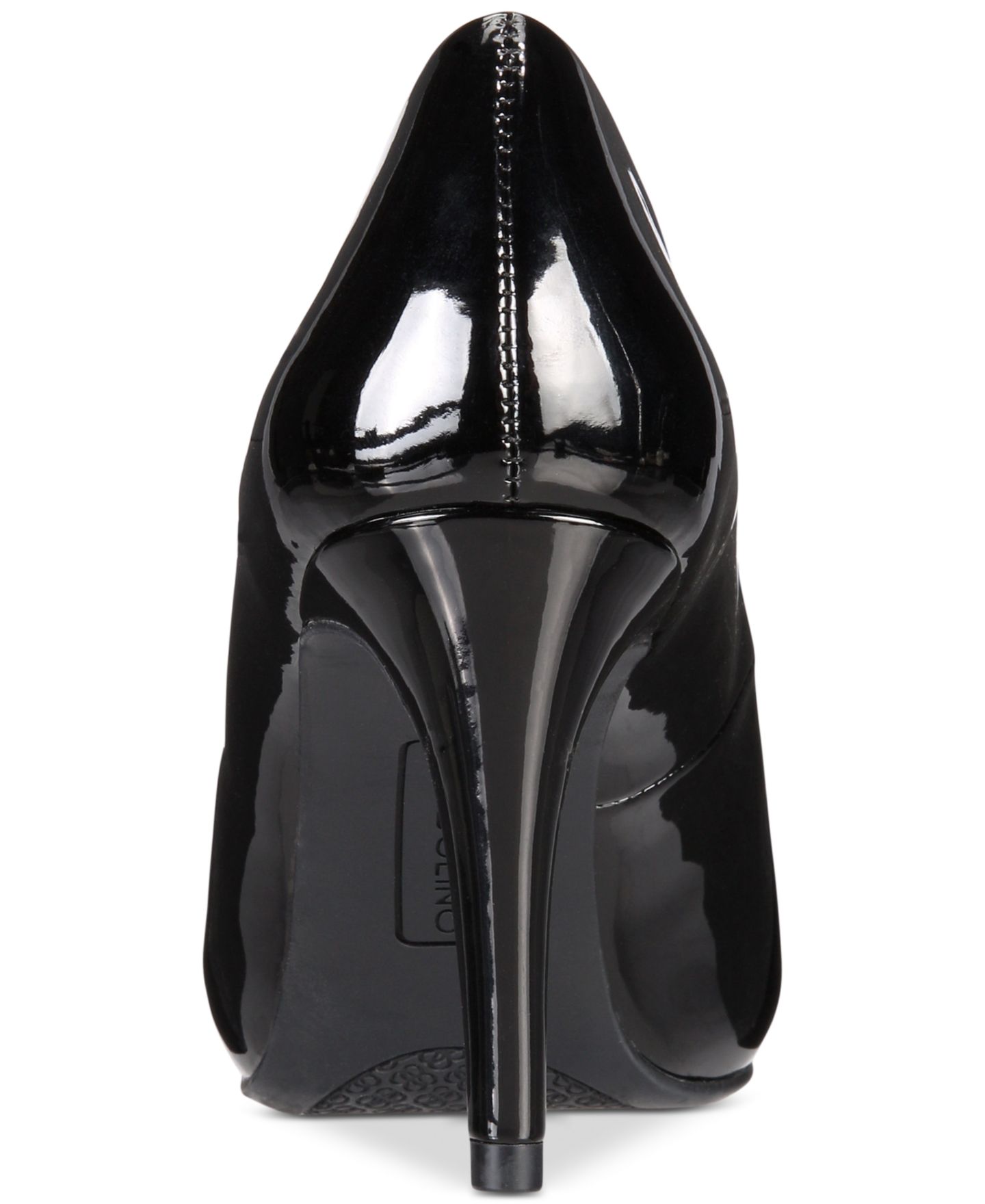 Женские туфли Bandolino Rainaa Peep Toe Platform Stiletto Pumps, цвет: Чёрный лаковый — фото 3