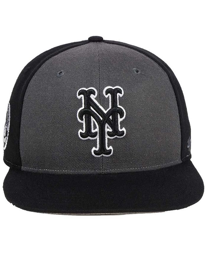 '47 Brand New York Mets Black Sure Shot Accent Snapback Cap - Macy's