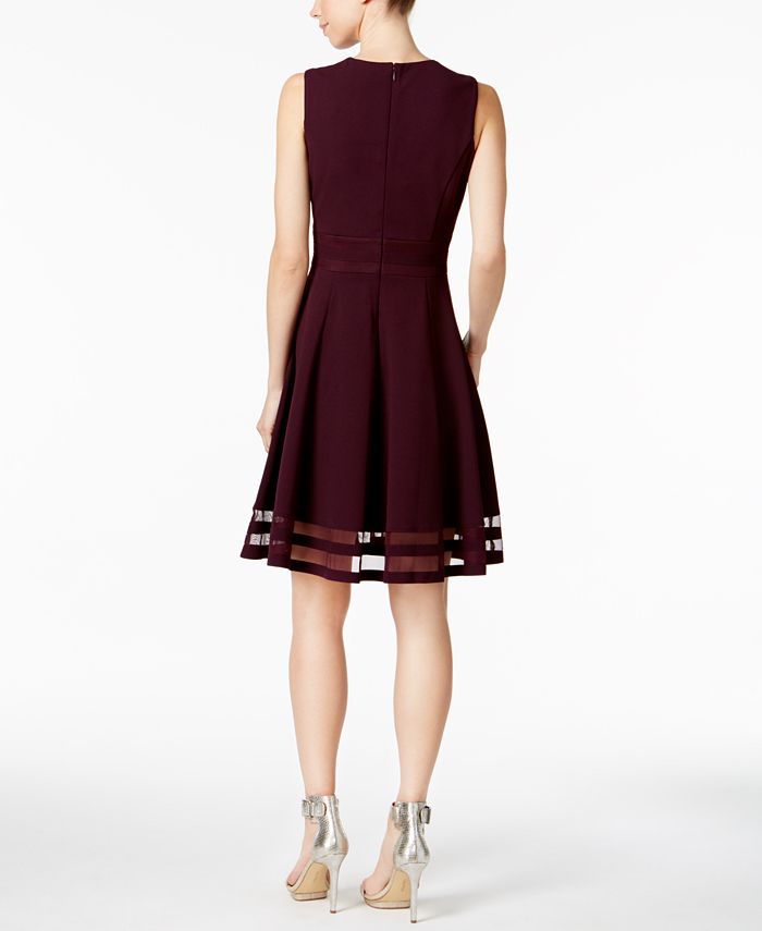calvin klein illusion trim fit and flare