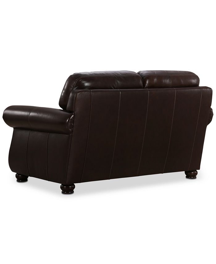 Furniture Roselake 64" Leather Loveseat, Created for Macy's & Reviews