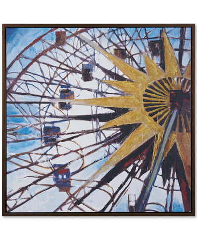 Madison Park Signature Carnival Ferris Wheel Framed Hand-Embellished Canvas Print