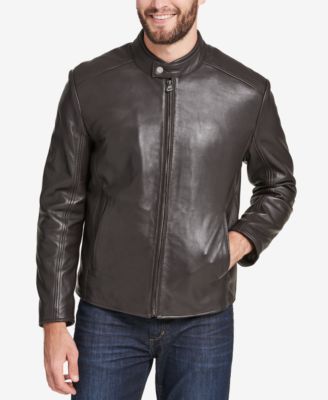 Men's Leather Moto Jacket, Created for Macy's