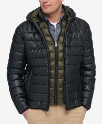 tommy hilfiger bubble coat black