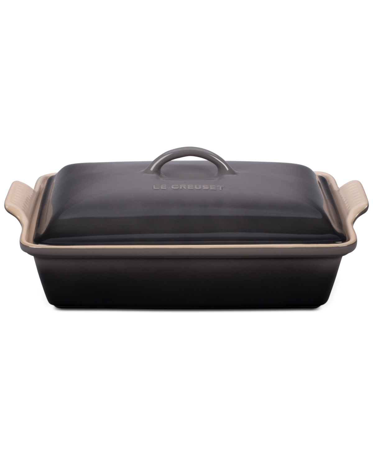 LE CREUSET HERITAGE STONEWARE 12" X 9" COVERED RECTANGULAR BAKING DISH 