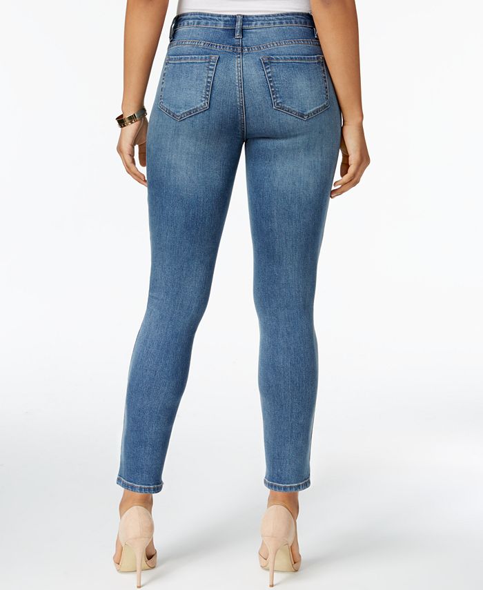 Earl Jeans Skinny Ankle-Length Embroidered Jeans - Macy's