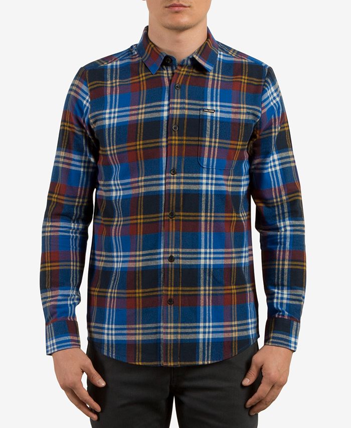 Volcom Mens Repeater Long Sleeve Flannel Shirt