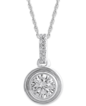 image of Diamond Bezel Pendant Necklace (1/4 ct. t.w.)