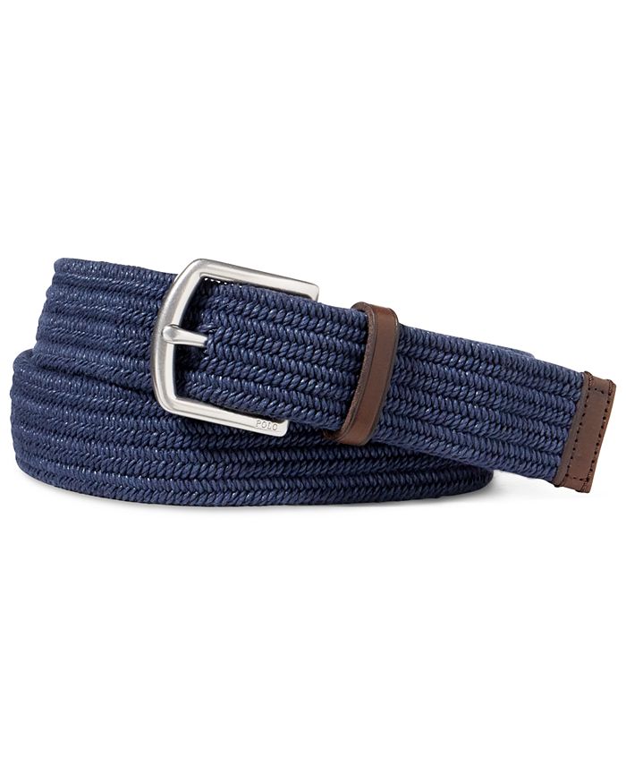 Polo Ralph Lauren Men's Braided Vachetta Leather Belt - Macy's
