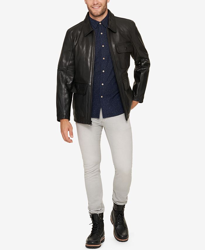 Marc New York Men's Lightweight Leather Jacket - Macy's