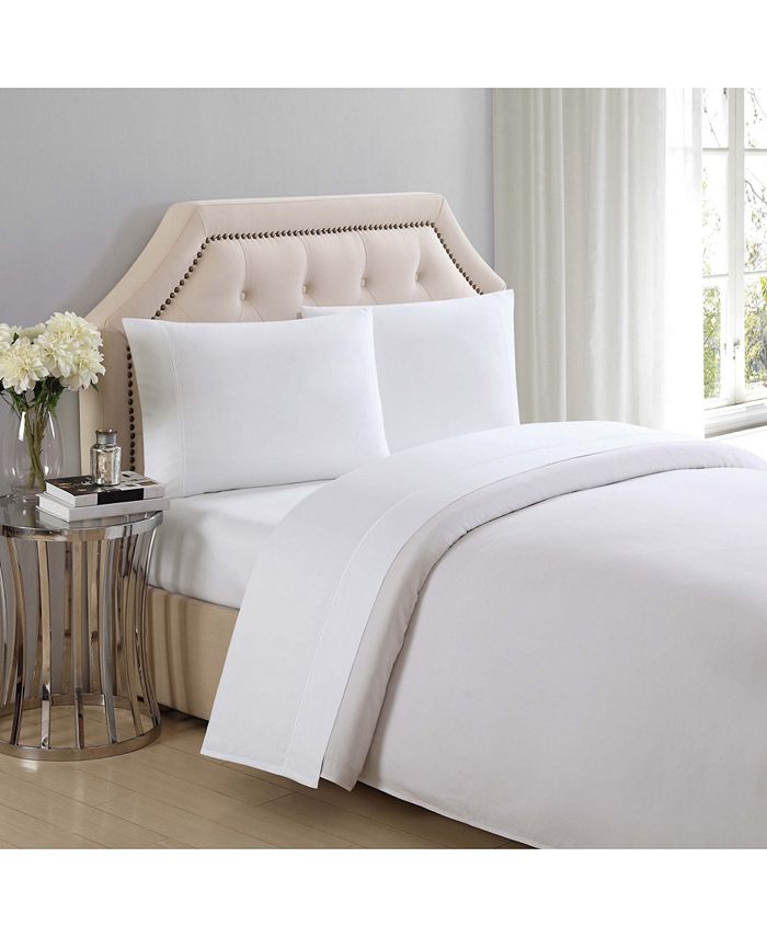 Charisma Classic Solid 310 Thread Count Cotton Sateen 3Pc. Sheet Set, Twin Macy's