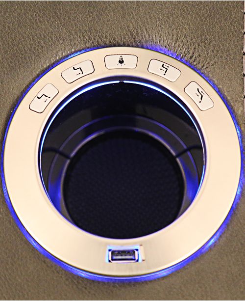 Furniture Oaklyn 61" Leather Loveseat With Power Recliners, Power