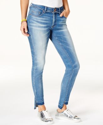 Indigo Rein - Juniors' Released Stair-Step Skinny Jeans
