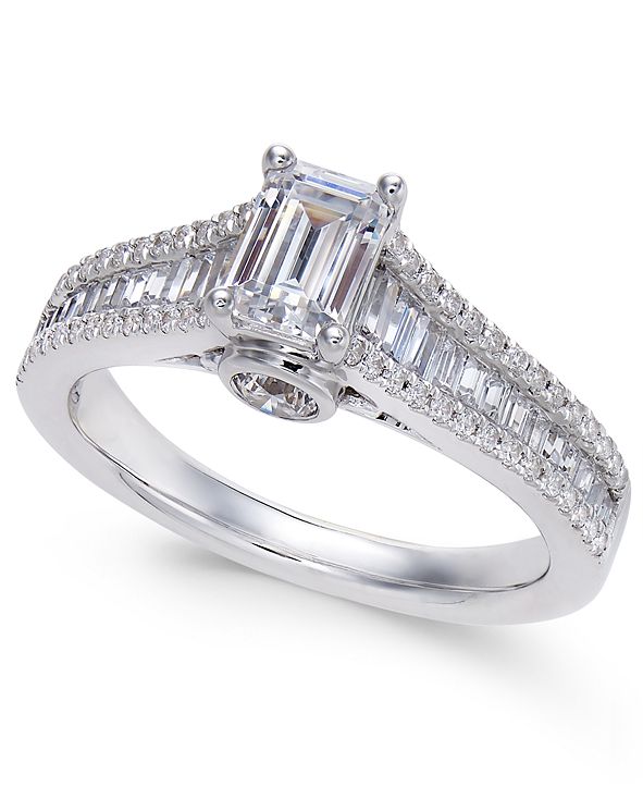 Macy's Diamond Engagement Ring (11/2 ct. t.w.) in 14k White Gold