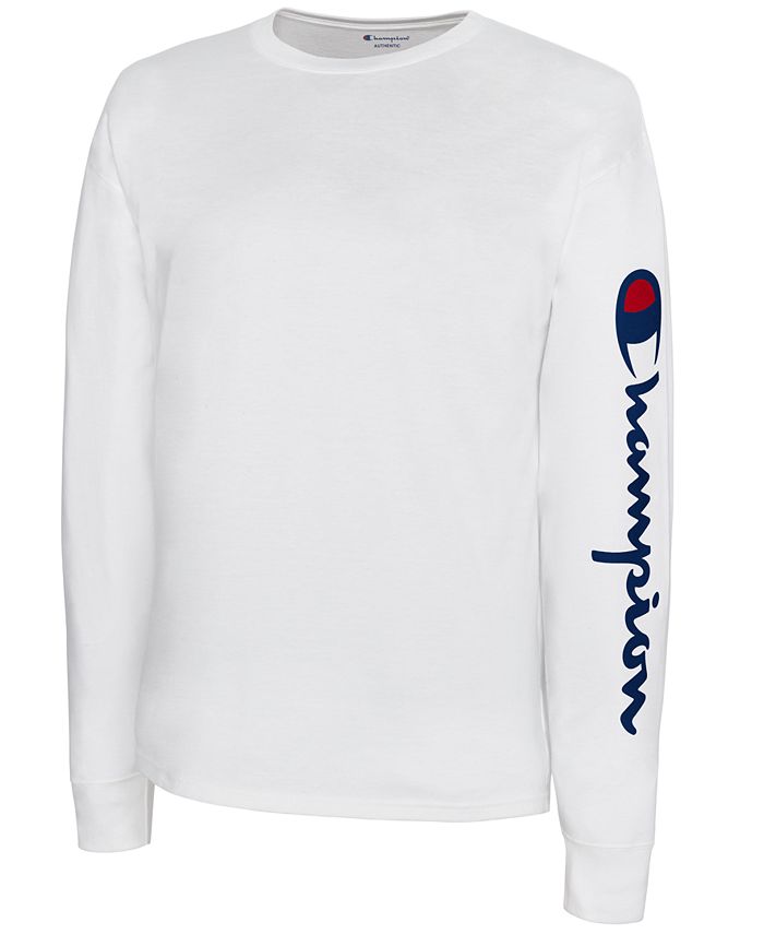 Champion long sleeve script discount
